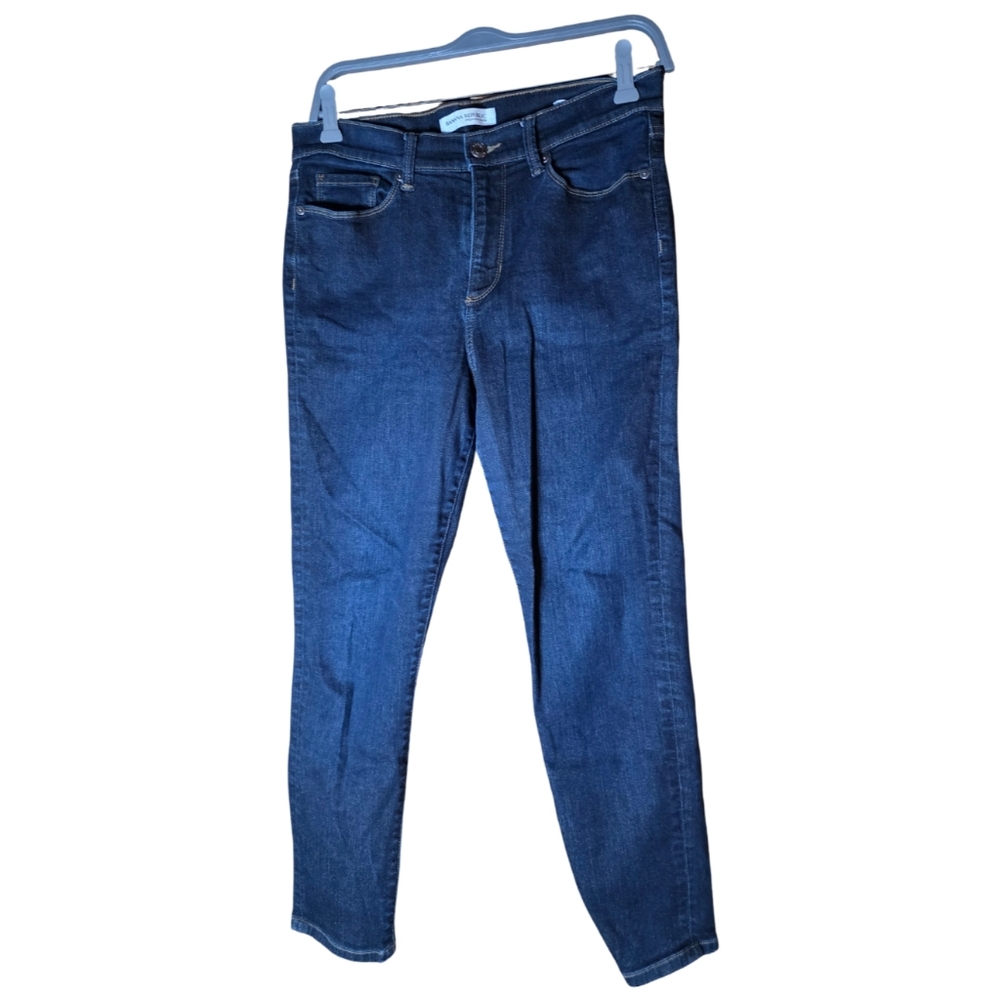 Banana Republic Premium Denim 305 High Rise Skinny Ankle Jeans, Dark Wash
